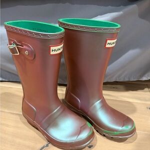 Hunter Metallic Pink Rain Boots